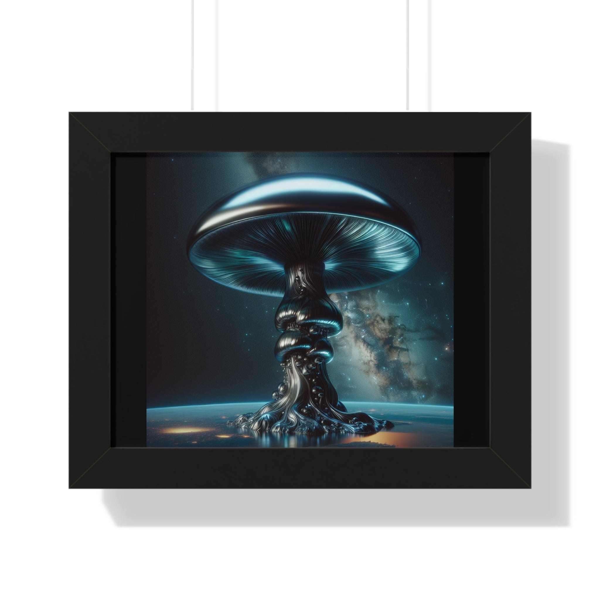 Futuristic Framed Horizontal Poster, Sci-Fi Wall Art, Modern Home Decor, Gift for Nerds, Space Themed Art, Unique Art Print