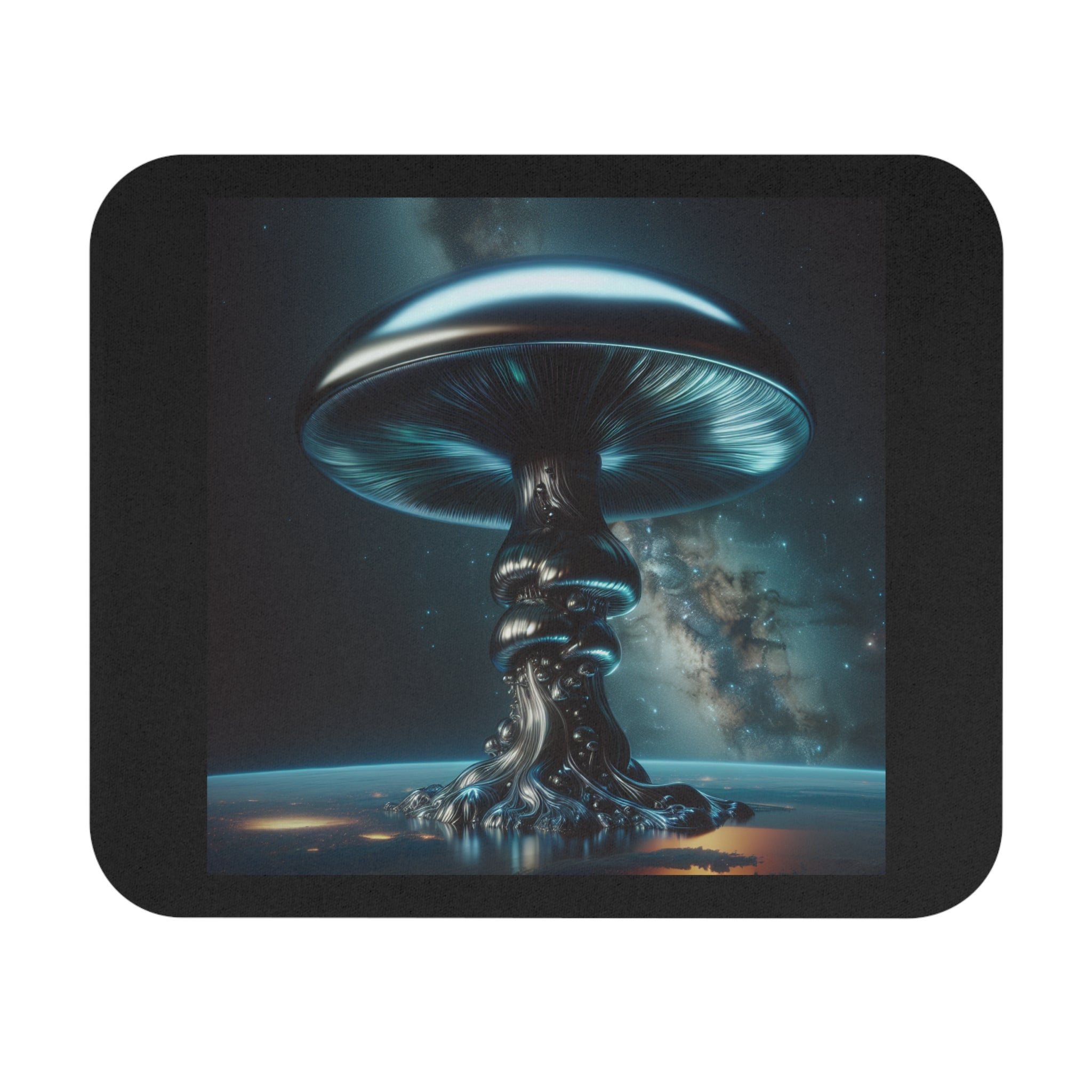 Futuristic Mushroom Cloud Mouse Pad | Space Art Decor, Gamer Gift, Office Accessory, Unique Desk Mat, Sci-Fi Theme