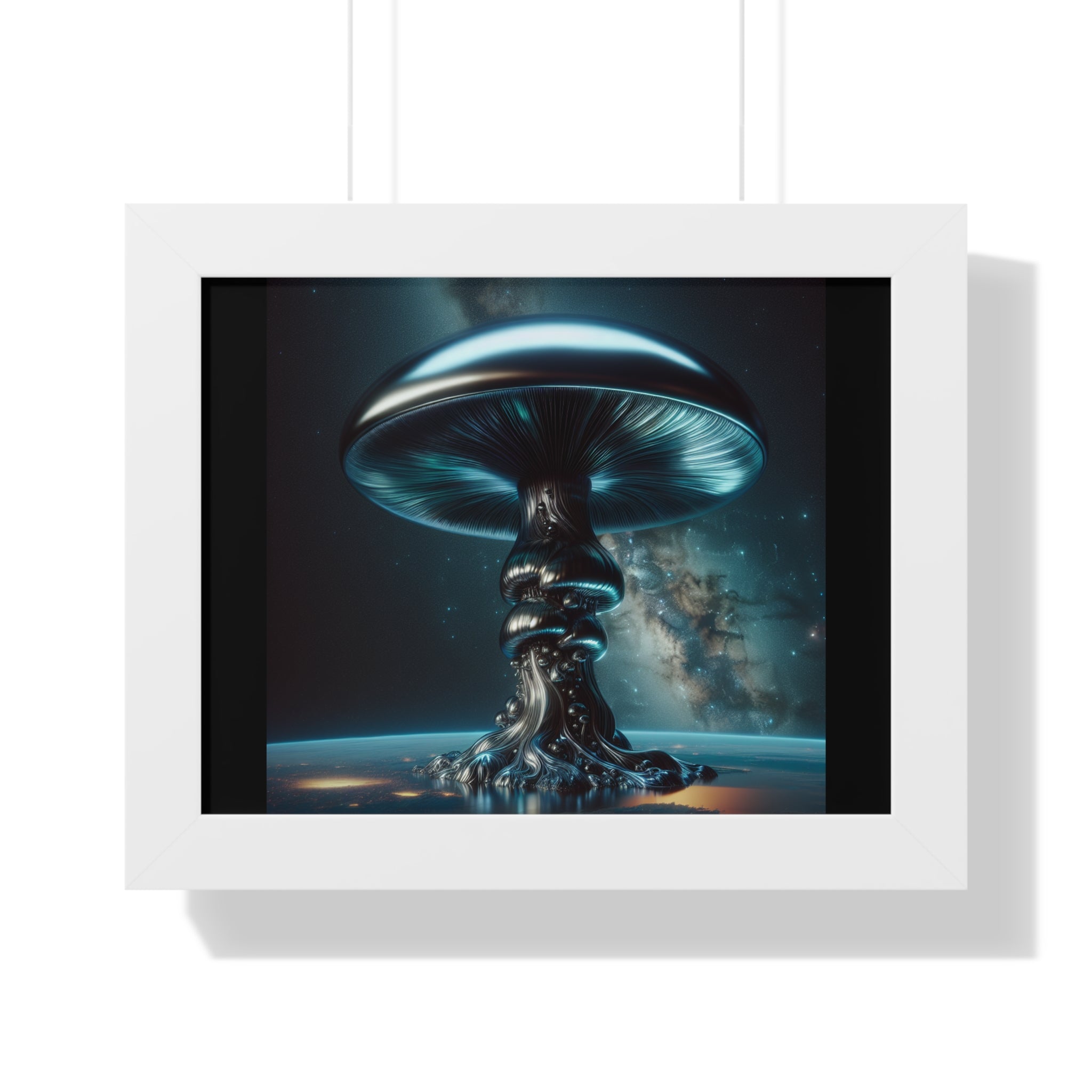 Futuristic Framed Horizontal Poster, Sci-Fi Wall Art, Modern Home Decor, Gift for Nerds, Space Themed Art, Unique Art Print