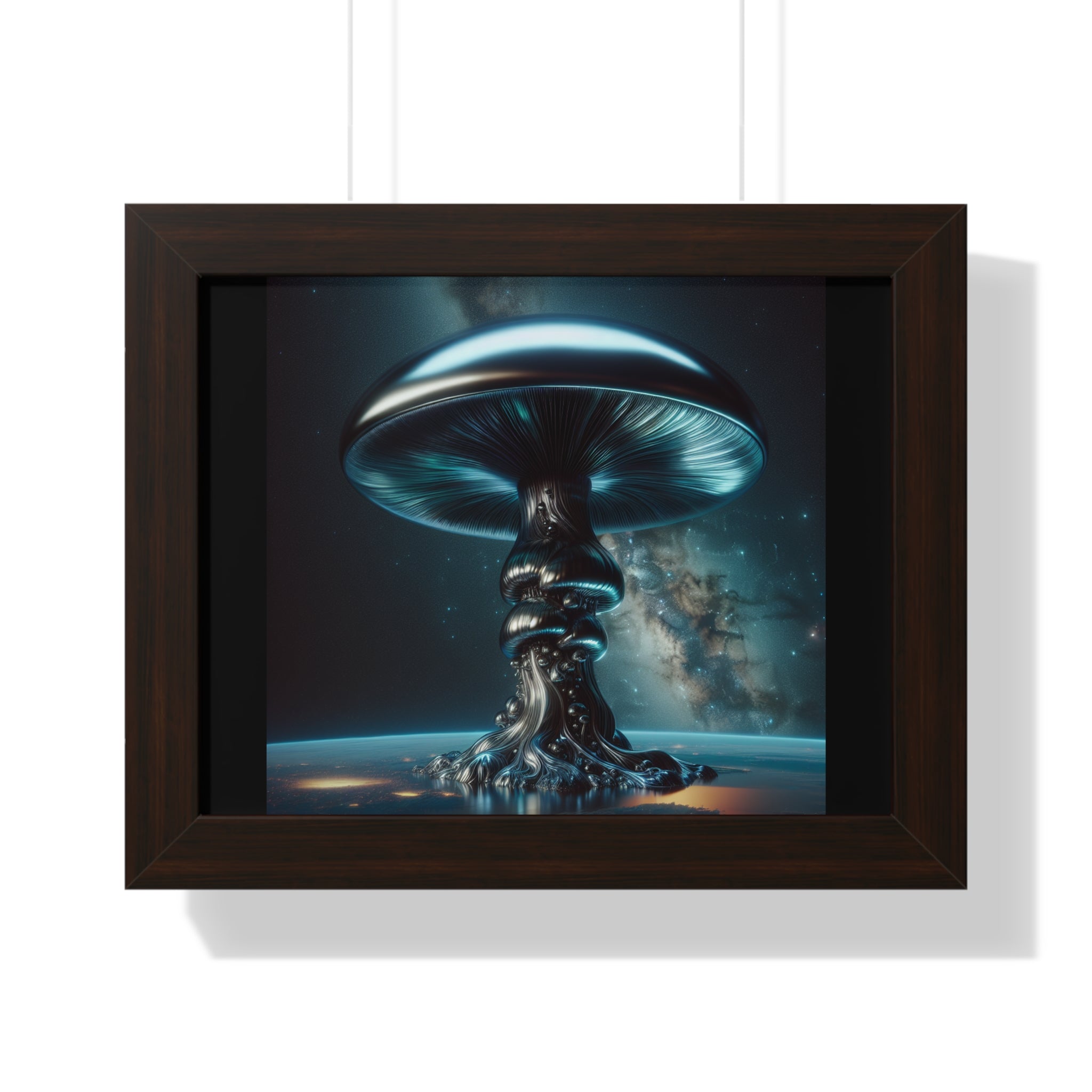 Futuristic Framed Horizontal Poster, Sci-Fi Wall Art, Modern Home Decor, Gift for Nerds, Space Themed Art, Unique Art Print