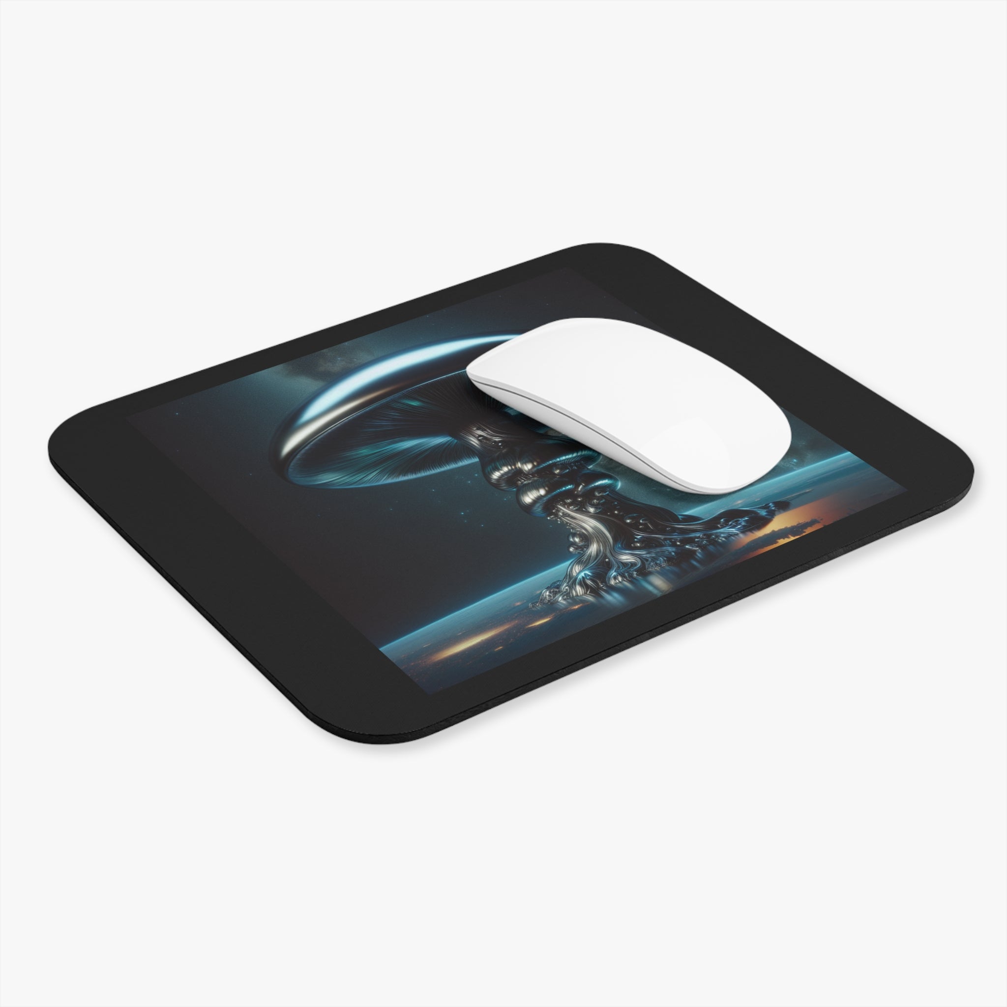 Futuristic Mushroom Cloud Mouse Pad | Space Art Decor, Gamer Gift, Office Accessory, Unique Desk Mat, Sci-Fi Theme